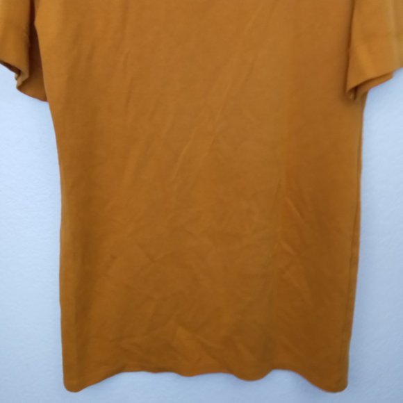 Zara Mustard Yellow Rolled Sleeve T Shirt Dress - Picture 8 of 12